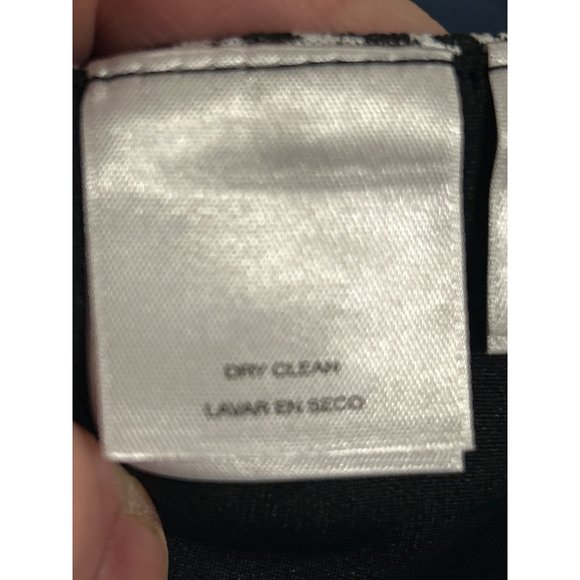 Nine West NWT Women's Houndstooth Black & Ivory Lined Skirt Size XS - Picture 8 of 9